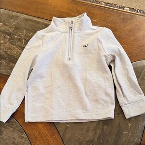Vineyard Vines Kids Light Gray Quarter-Zip Sweatshirt